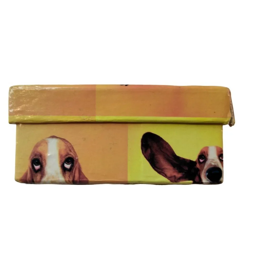 Basset Hound Jewelry Gift Box Yellow Orange
